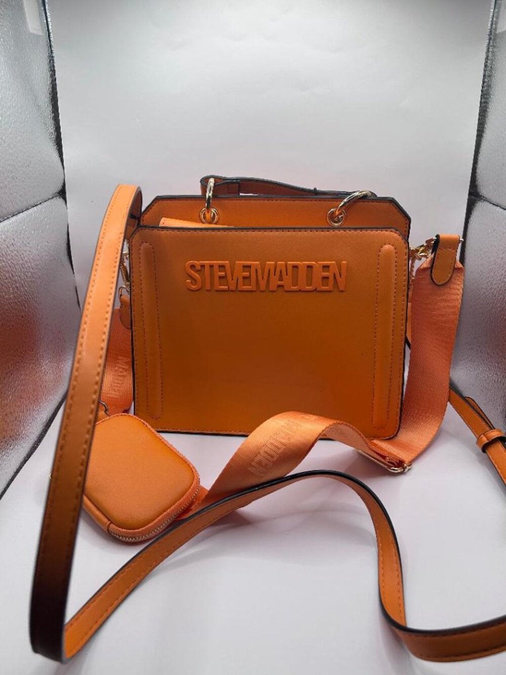 Orange Medium Sized Shoulder Bag Steve Madden Bevelyn